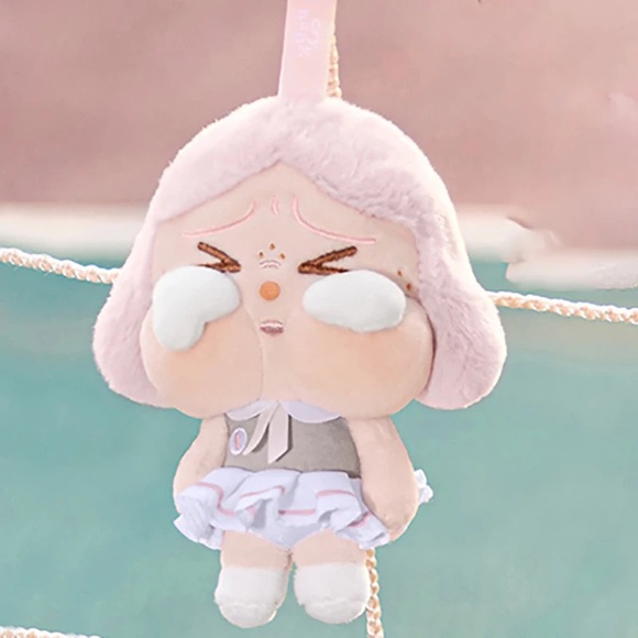 POP MART Accessories - Sunset Concert Pink Grey Crybaby, Opened, No Box, Pop Mart and Urban Outfitters